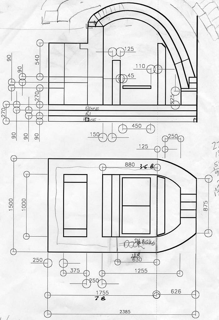 Ofenbauzeichnung von Steve Harrison