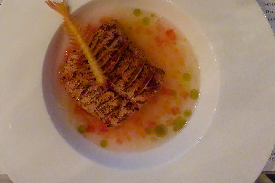 Flammlachs in der Brasserie Colette